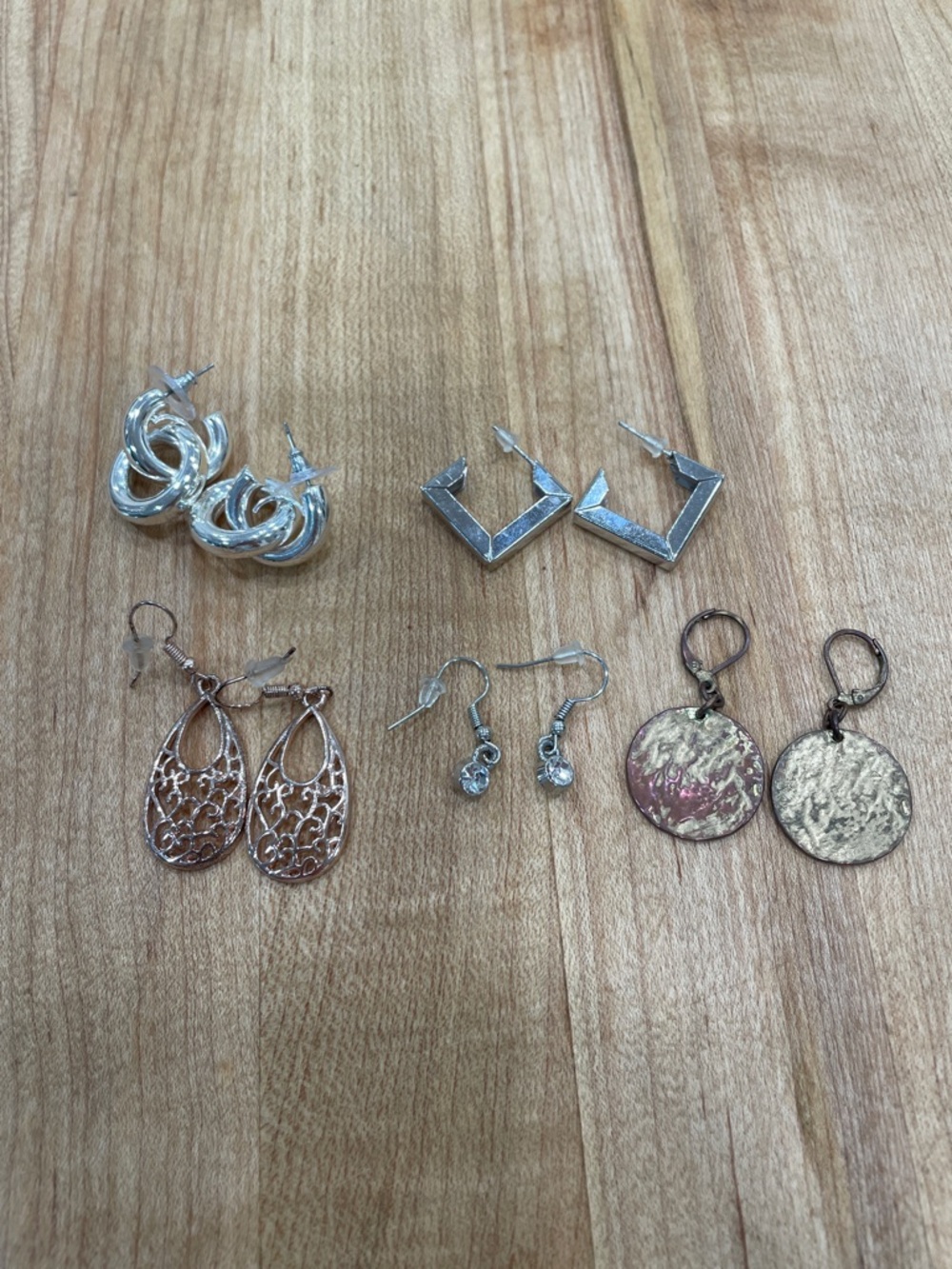 *3 for $10* Mixed Metal Women's Earring Set - Silver & Rose Gold Tones